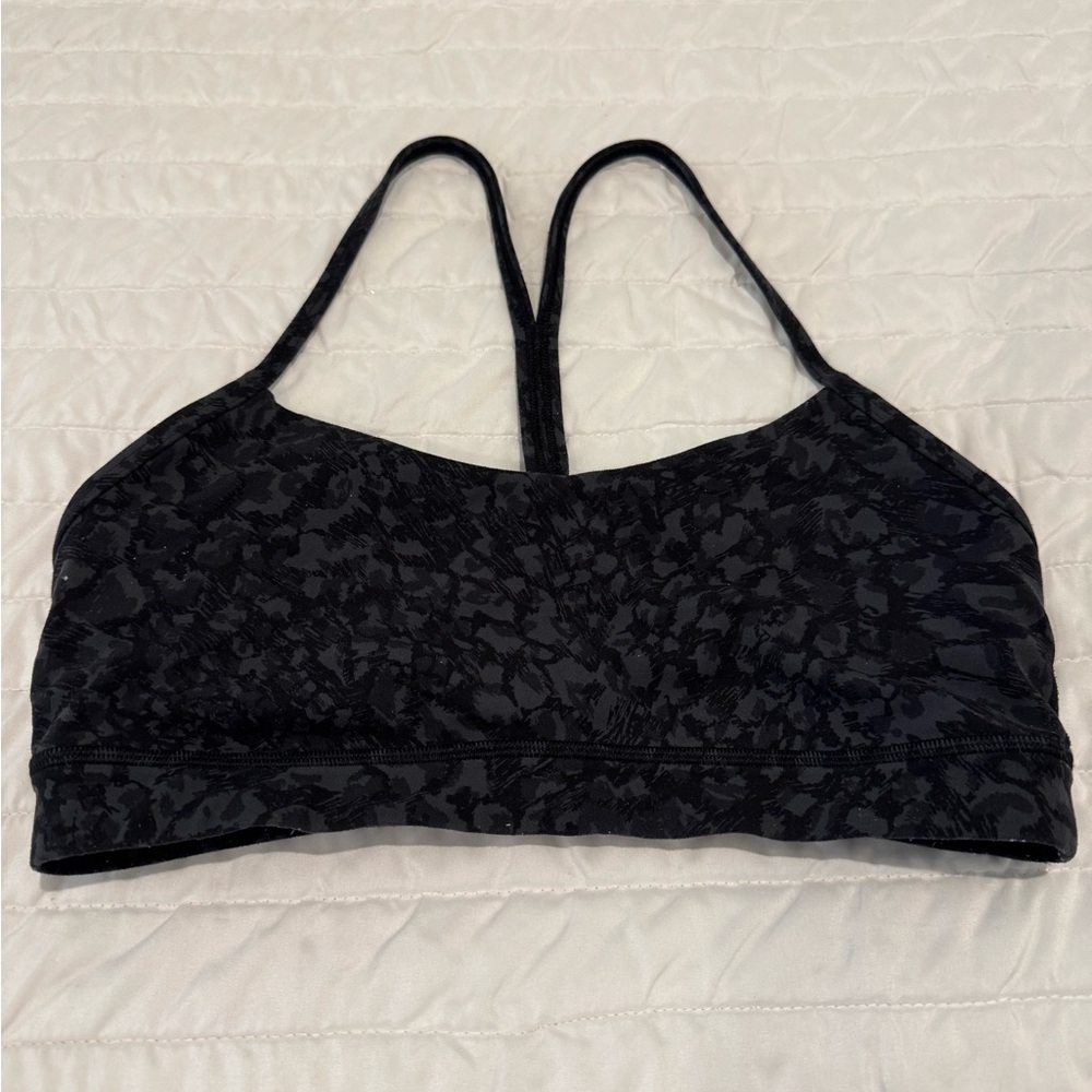lululemon athletica Black Patterned Strappy Bralette